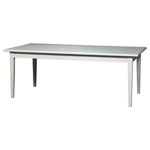 The Stockholm matbord is a rectangular light gray wooden dining table with four straight legs and a smooth, flat surface, shown against a white background.