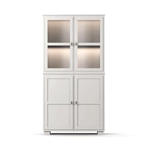 Vitrinskåp i vitlack