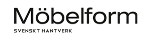 Logo with the word Möbelform in large black text and SVENSKT HANTVERK in smaller uppercase letters below, on a white background.